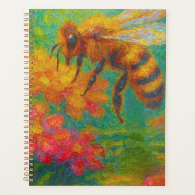 Agenda Floral Buzz: Bee portátil amigable con el medioamb (Anverso)