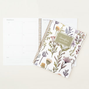 Agenda Floral Campestre Acuarela