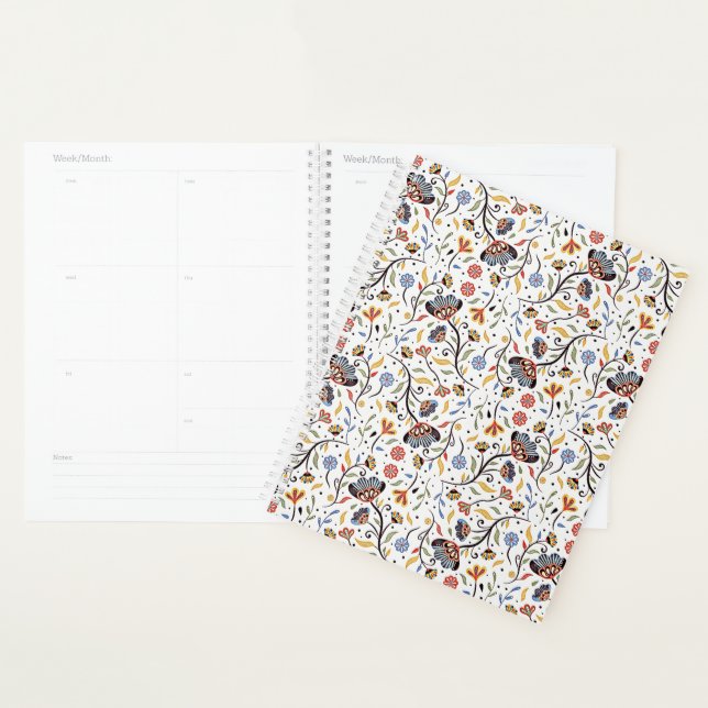 Agenda Floral colorido   (Demostración)