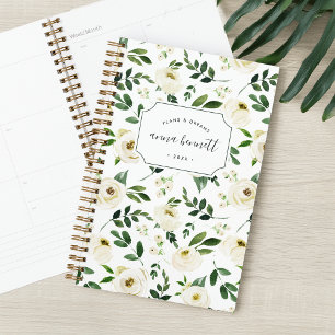 Agenda Floral de alabastro personalizada