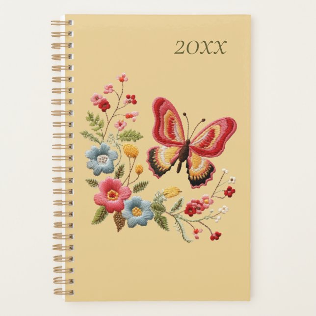 Agenda Floral de mariposa (Anverso)