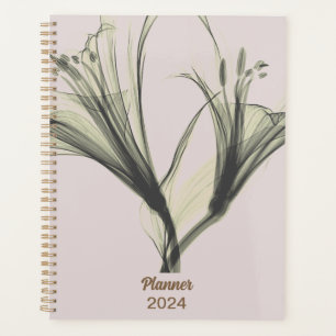 Agenda Floral de oro de moda Girly 2024