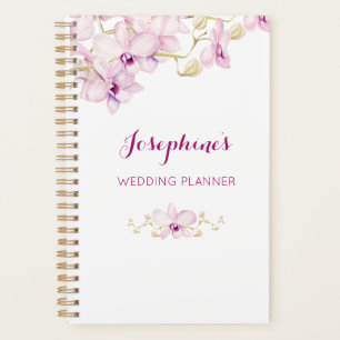 Agenda Floral de orquídeas púrpuras tropicales personaliz