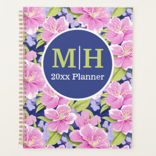 Agenda Floral de perinela, rosa y cal