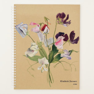 Agenda Floral de vintage dulce personalizada