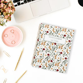 Agenda Floral Delicada personalizada