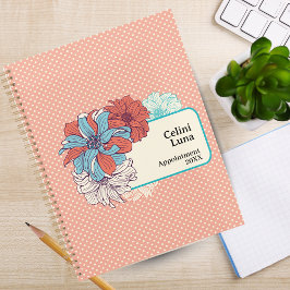 Agenda Floral Foliage Guión mínimo moderno