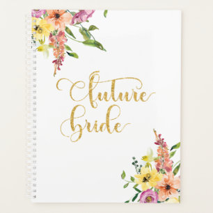 Agenda Floral Future Bride Gold Purpurina Boda moderno