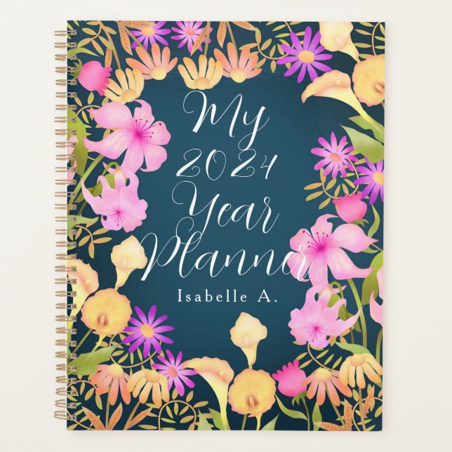Agenda Floral Garden Blue (Anverso)
