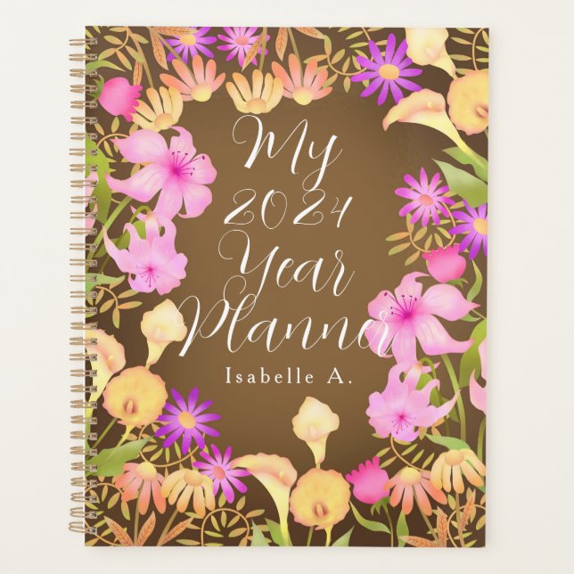 Agenda Floral Garden Brown (Anverso)