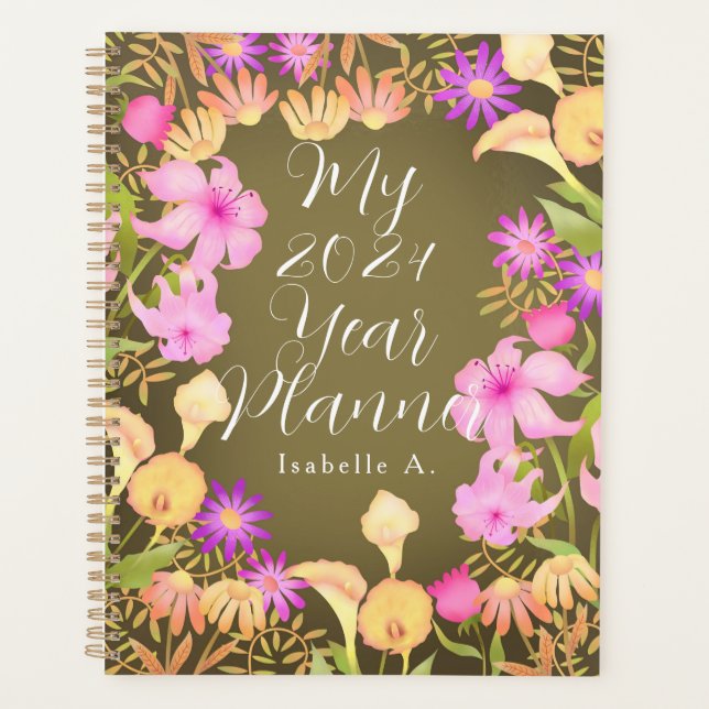 Agenda Floral Garden Olive (Anverso)