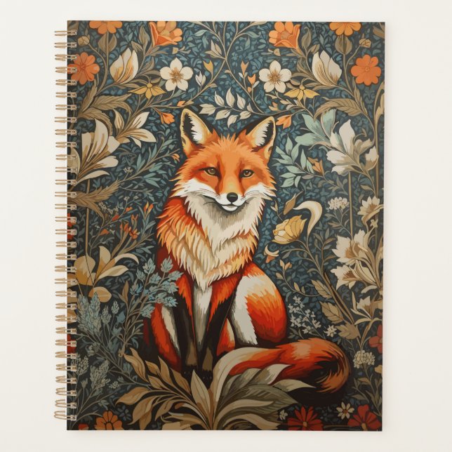 Agenda Floral inspirada por Fox William Morris (Anverso)