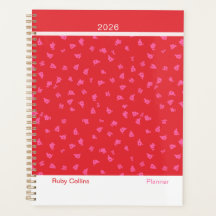 Floral moderno rojo juguetón