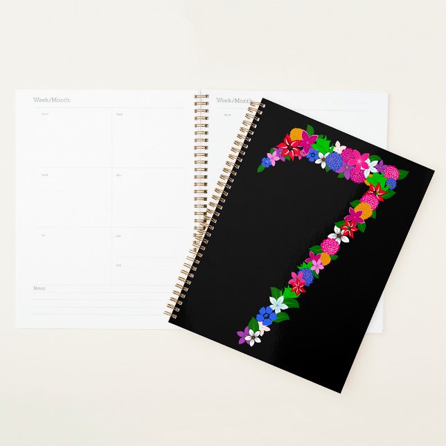 Agenda Floral Number Seven Botanical Flower Design (Subido por el creador)