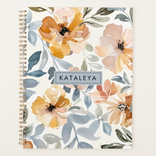 Agenda Floral Personalizado Otoño Suave (Anverso)