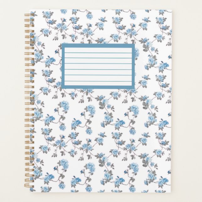 Agenda floral print Spiral Notebook planner (Anverso)