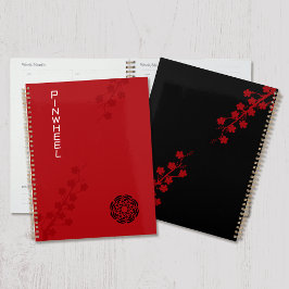 Agenda Floral roja audaz