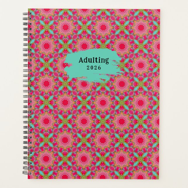 Agenda Floral Rosa Bonito  (Anverso)