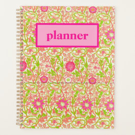 Agenda Floral rosa y verde