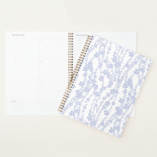 Agenda Floral Vines (White - Periwinkle)