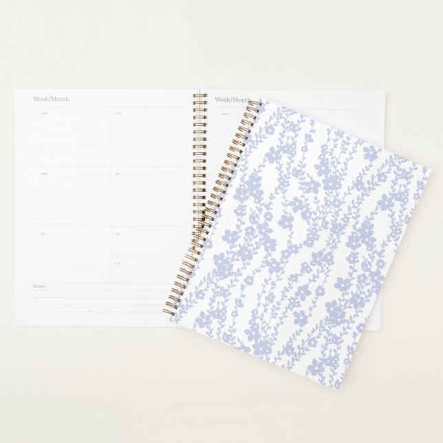 Agenda Floral Vines (White - Periwinkle) (Demostración)