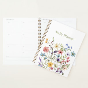 Agenda Florecimiento de flores silvestres caprichosas y c
