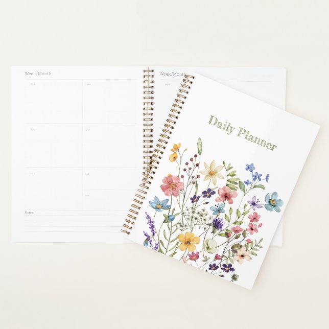 Agenda Florecimiento de flores silvestres caprichosas y c (Demostración)
