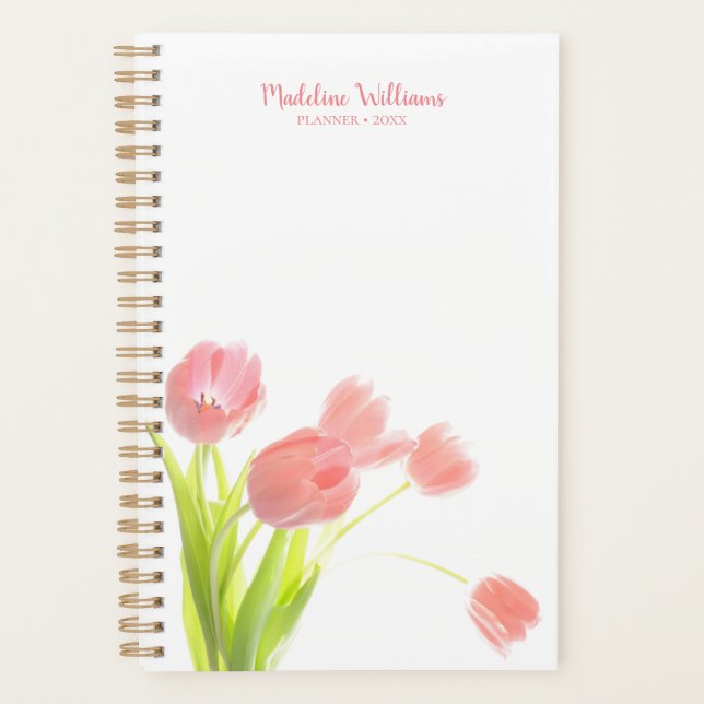 Agenda Florecimiento de primavera fresca | Tulipanes rosa (Anverso)