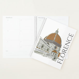 Agenda Florence Italy Duomo Pen y Ilustracion de tinta