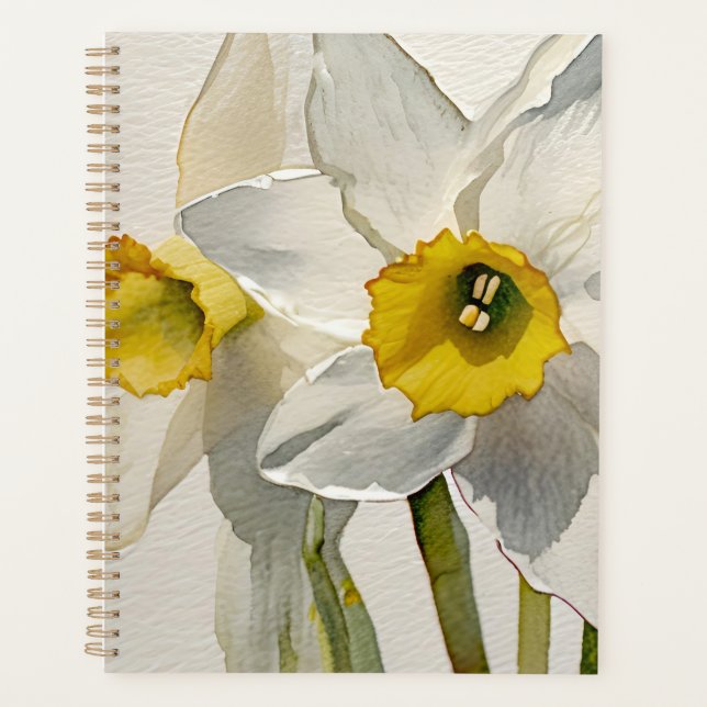 Agenda Flores Acuarela Iris Modernas (Anverso)