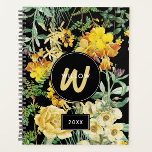 Agenda Flores acuáticas Flores salvajes Monograma amarill