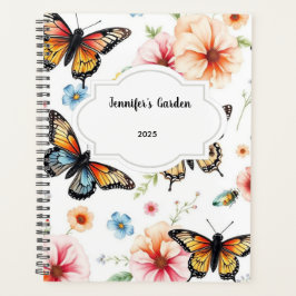 Agenda Flores acuáticas mariposas jardín personal