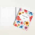 Agenda Flores acuáticas patrón jardín personal<br><div class="desc">Flores acuarelas patrón jardín personal Planner. Puede personalizarlo y agregar su propio texto y año.</div>