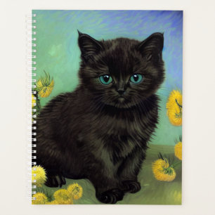 Agenda Flores amarillas de gato negro Van Gogh
