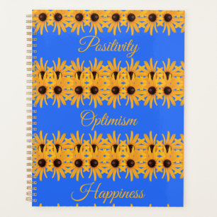 Agenda Flores Amarillas de Sol Brillante Azul Real Inspir