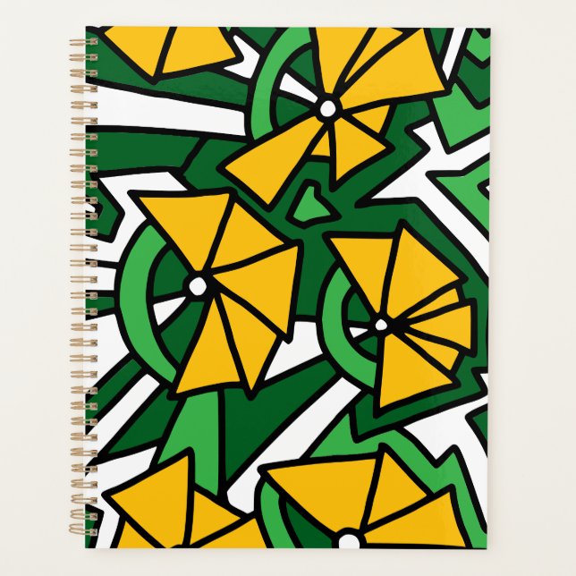 Agenda Flores amarillas Doodle Art (Anverso)