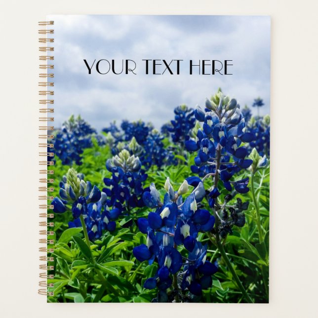 Agenda Flores azules azul Texas texan Floral (Anverso)