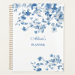 Agenda Flores azules vintage Toile de Jouy