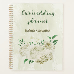 Agenda Flores blancas marfil vegetación boda
