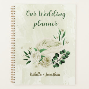 Agenda Flores blancas marfil vegetación boda