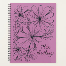 Agenda Flores caprichosas en morado