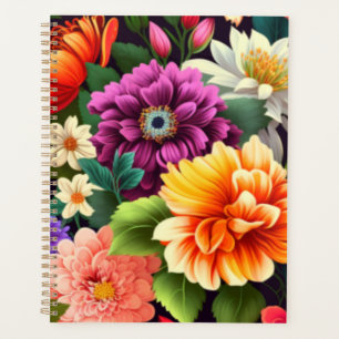 Agenda Flores coloridas y vívidas