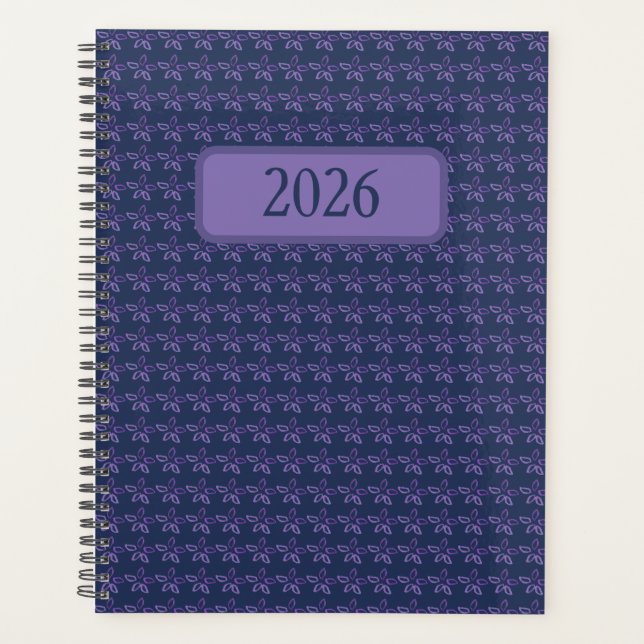 Agenda Flores de Acuarela Purpura (Anverso)