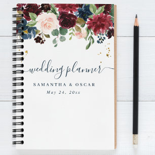 Agenda Flores de belleza azules y rojas de la Marina de B