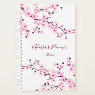Agenda Flores De Cerezo Blanco Rosa Añadir Nombre Y Año