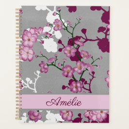Agenda Flores de cerezo blanco rosado personalizadas