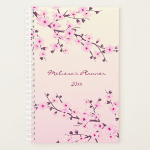 Agenda Flores De Cerezo De Color Rosa Añadir Nombre Y Año