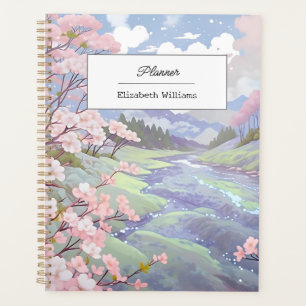 Agenda Flores de cerezo personalizadas acuarela pastel