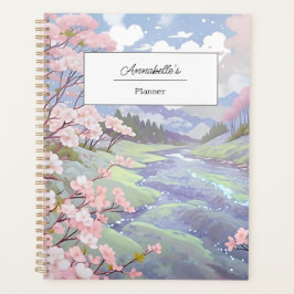 Agenda Flores de cerezo personalizadas acuarela pastel
