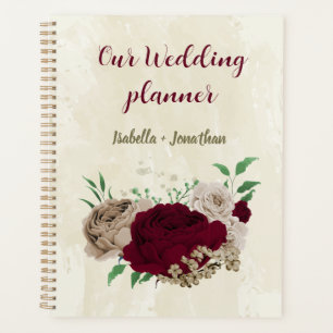 Agenda flores de champán de Borgoña boda